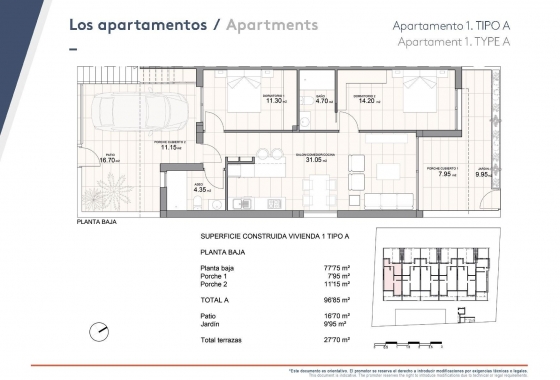 Nieuwbouw Woningen - Bungalow - Pilar de la Horadada - Zona Pueblo