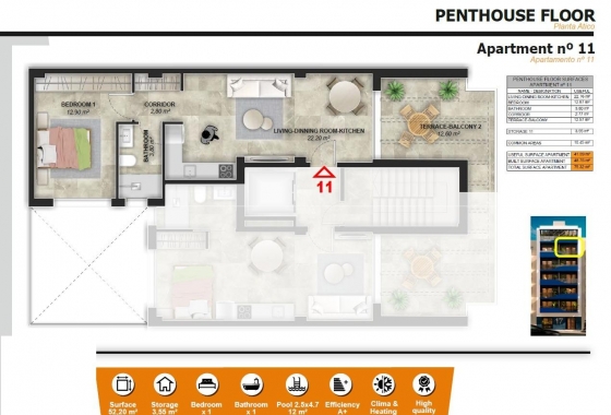 Neue Gebäude - Penthouse - Torrevieja - Playa del Acequión