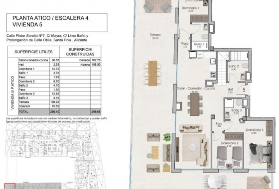 Obra nueva - Ático - Santa Pola - Estacion de autobuses